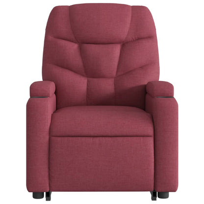 Poltrona de massagens reclin. elevatória tecido vermelho tinto