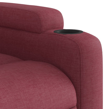 Poltrona de massagens reclin. elevatória tecido vermelho tinto