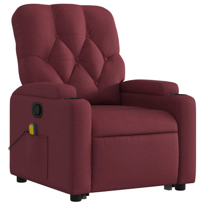 Poltrona de massagens reclin. elevatória tecido vermelho tinto