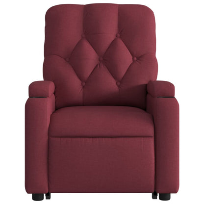 Poltrona de massagens reclin. elevatória tecido vermelho tinto