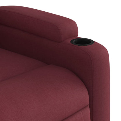 Poltrona de massagens reclin. elevatória tecido vermelho tinto