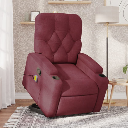 Poltrona de massagens reclin. elevatória tecido vermelho tinto