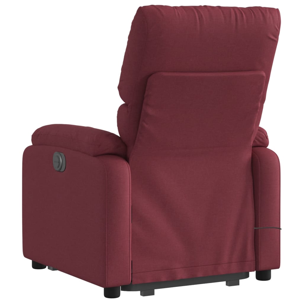 Poltrona de massagens reclin. elevatória tecido vermelho tinto