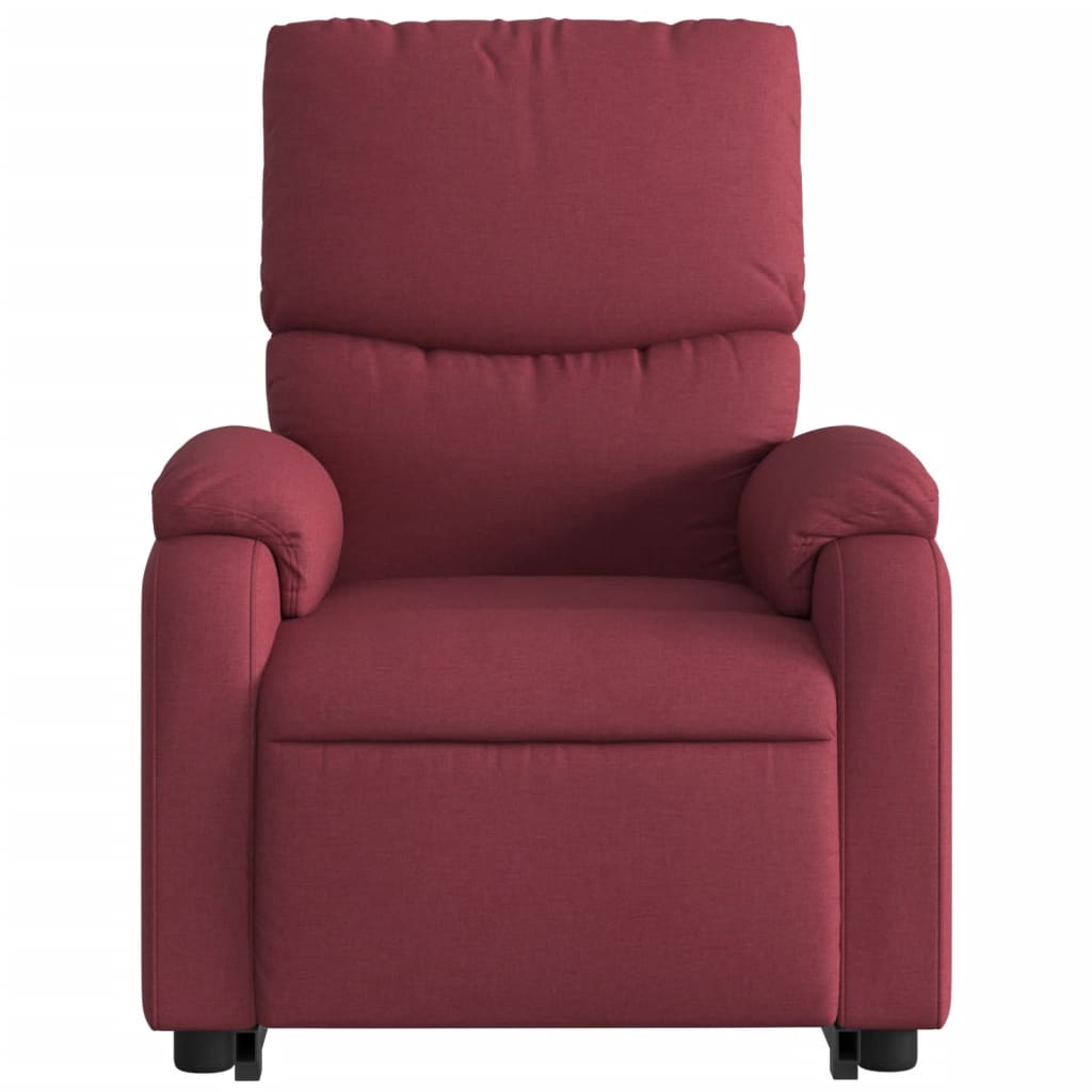 Poltrona de massagens reclin. elevatória tecido vermelho tinto