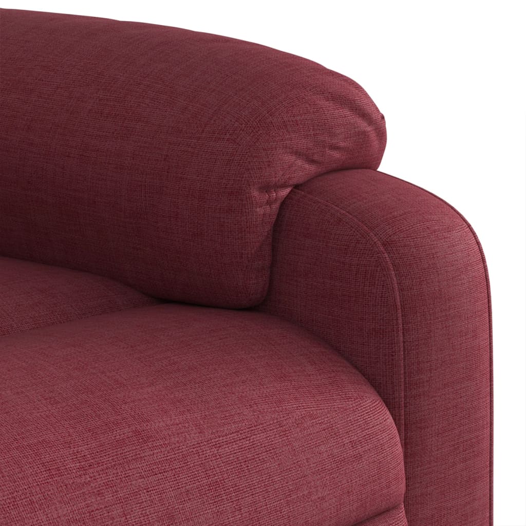 Poltrona de massagens reclin. elevatória tecido vermelho tinto