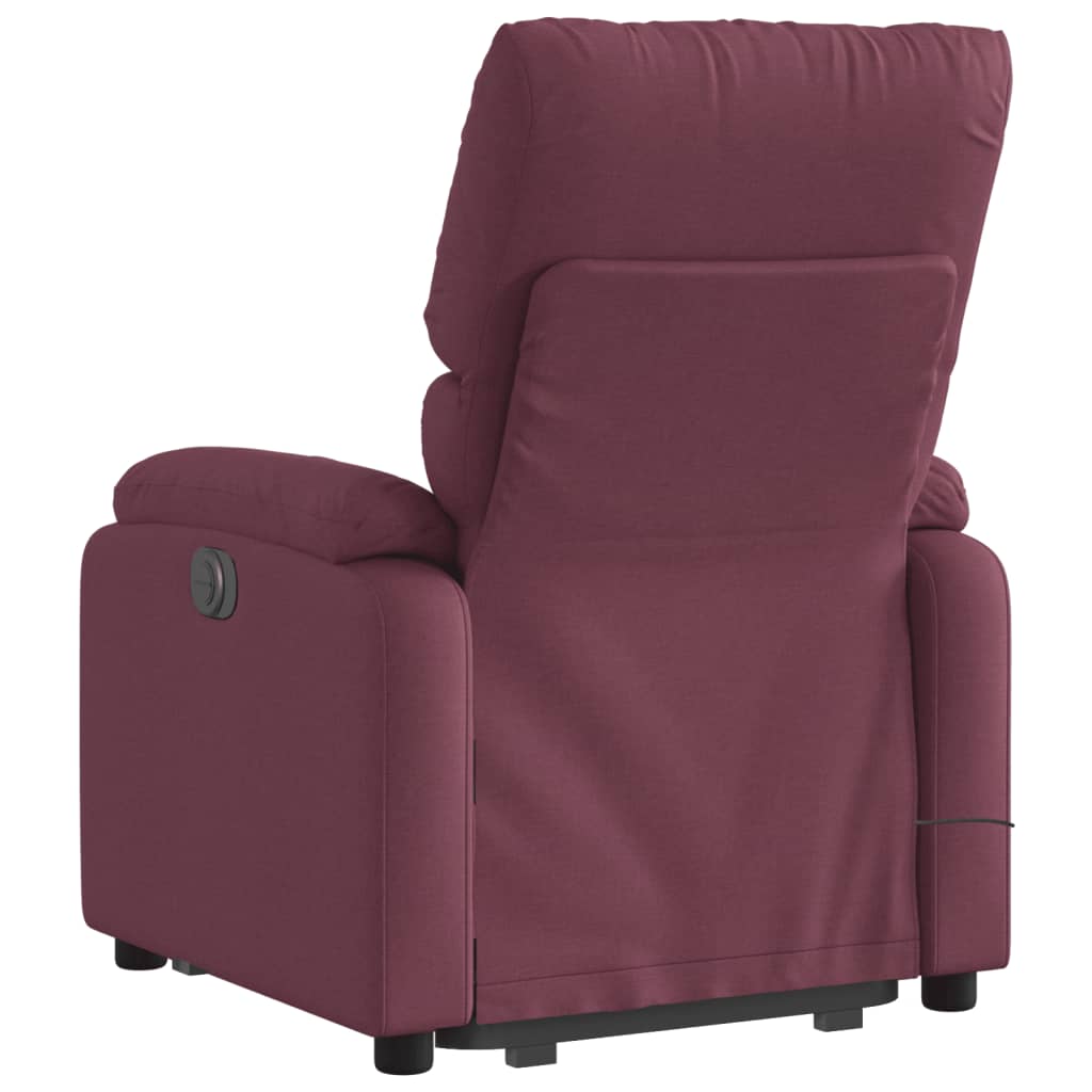 Poltrona reclinável elevatória de massagens tecido roxo