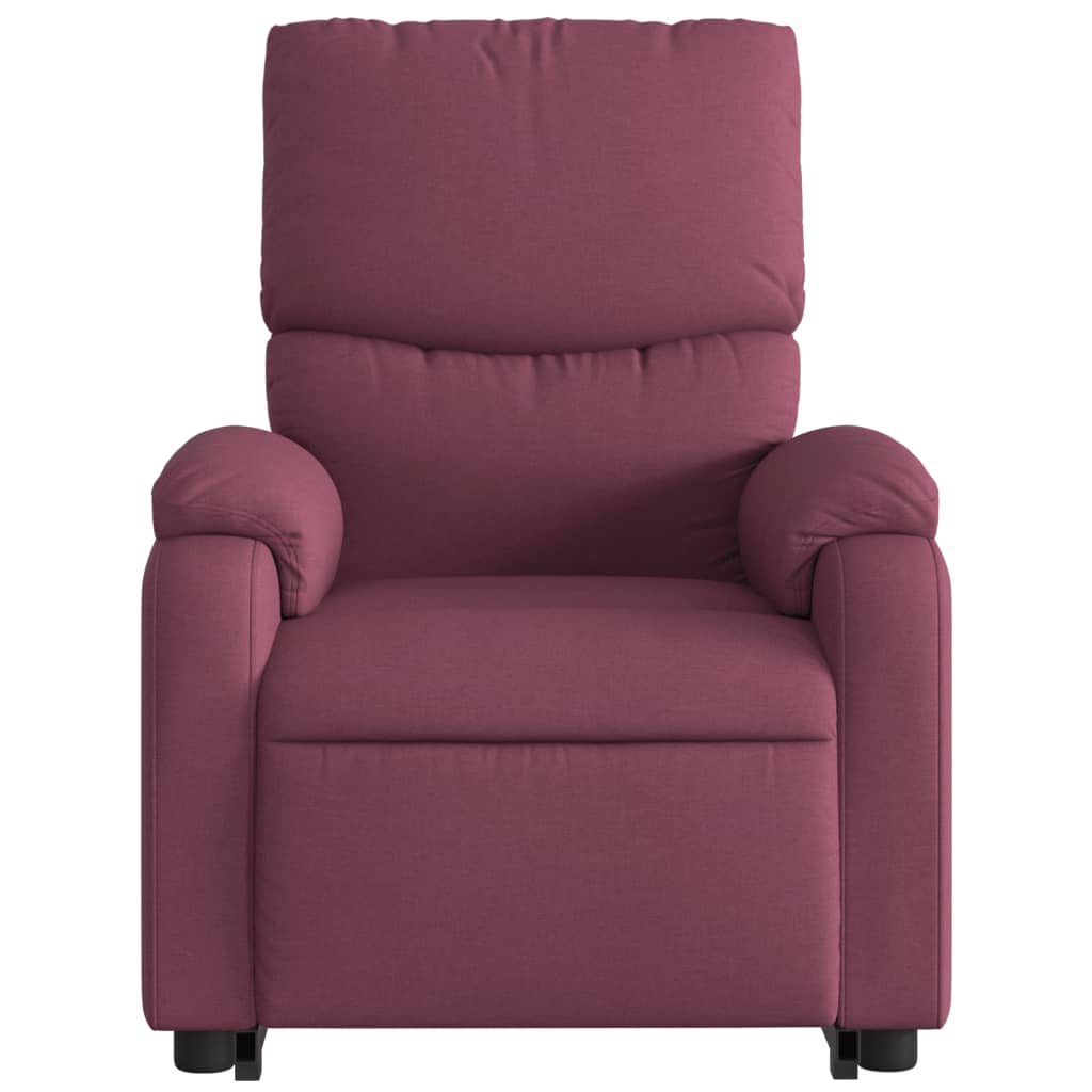 Poltrona reclinável elevatória de massagens tecido roxo