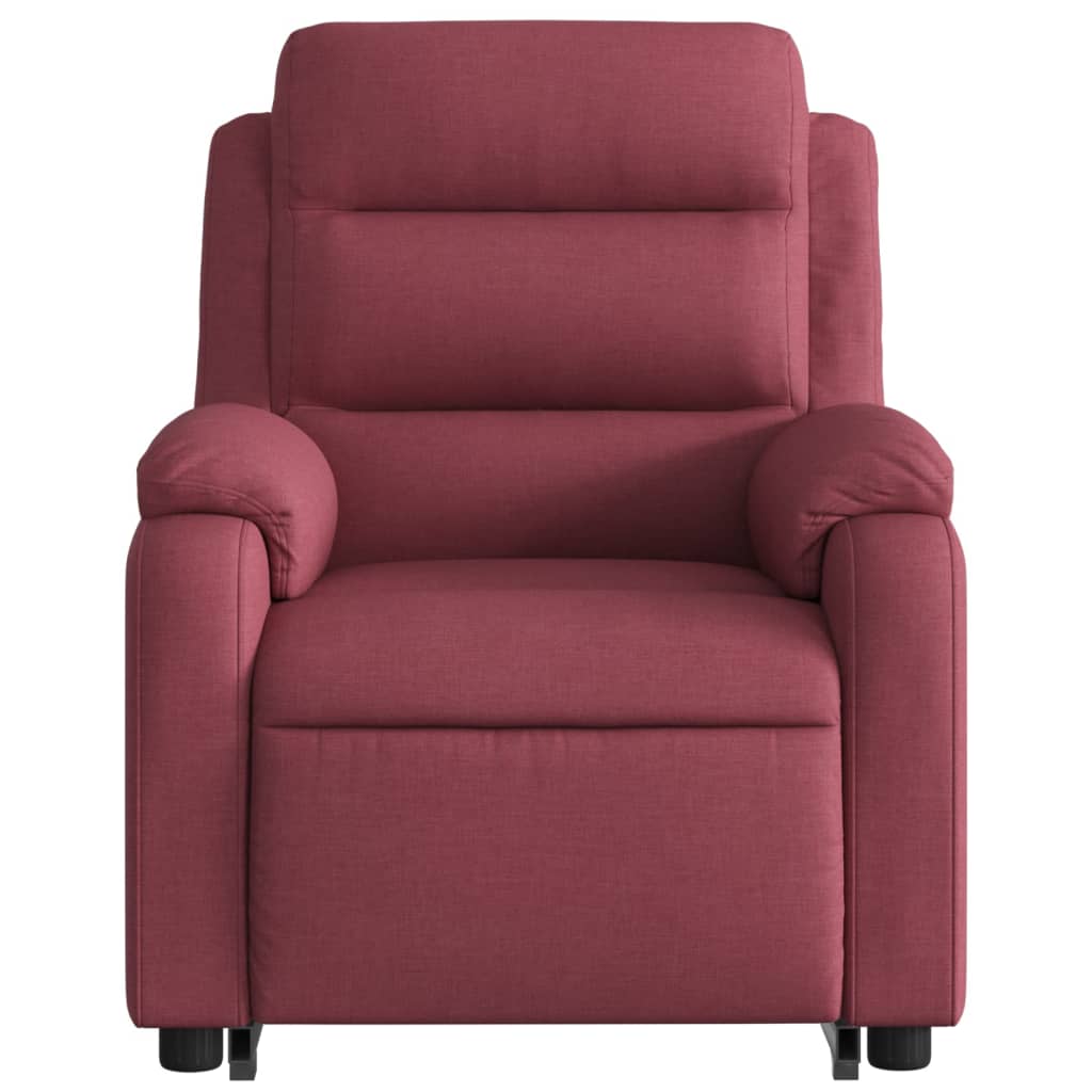 Poltrona de massagens reclin. elevatória tecido vermelho tinto