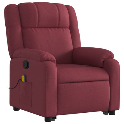 Poltrona de massagens reclin. elevatória tecido vermelho tinto