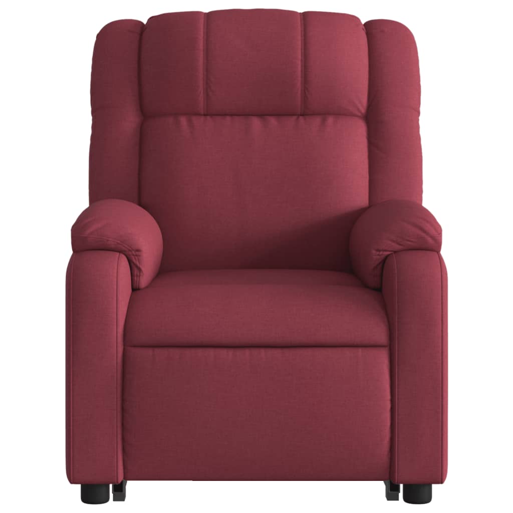 Poltrona de massagens reclin. elevatória tecido vermelho tinto