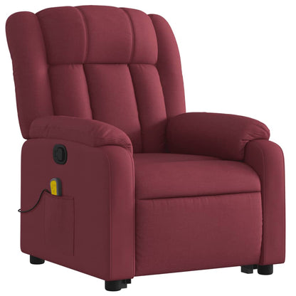 Poltrona de massagens reclin. elevatória tecido vermelho tinto