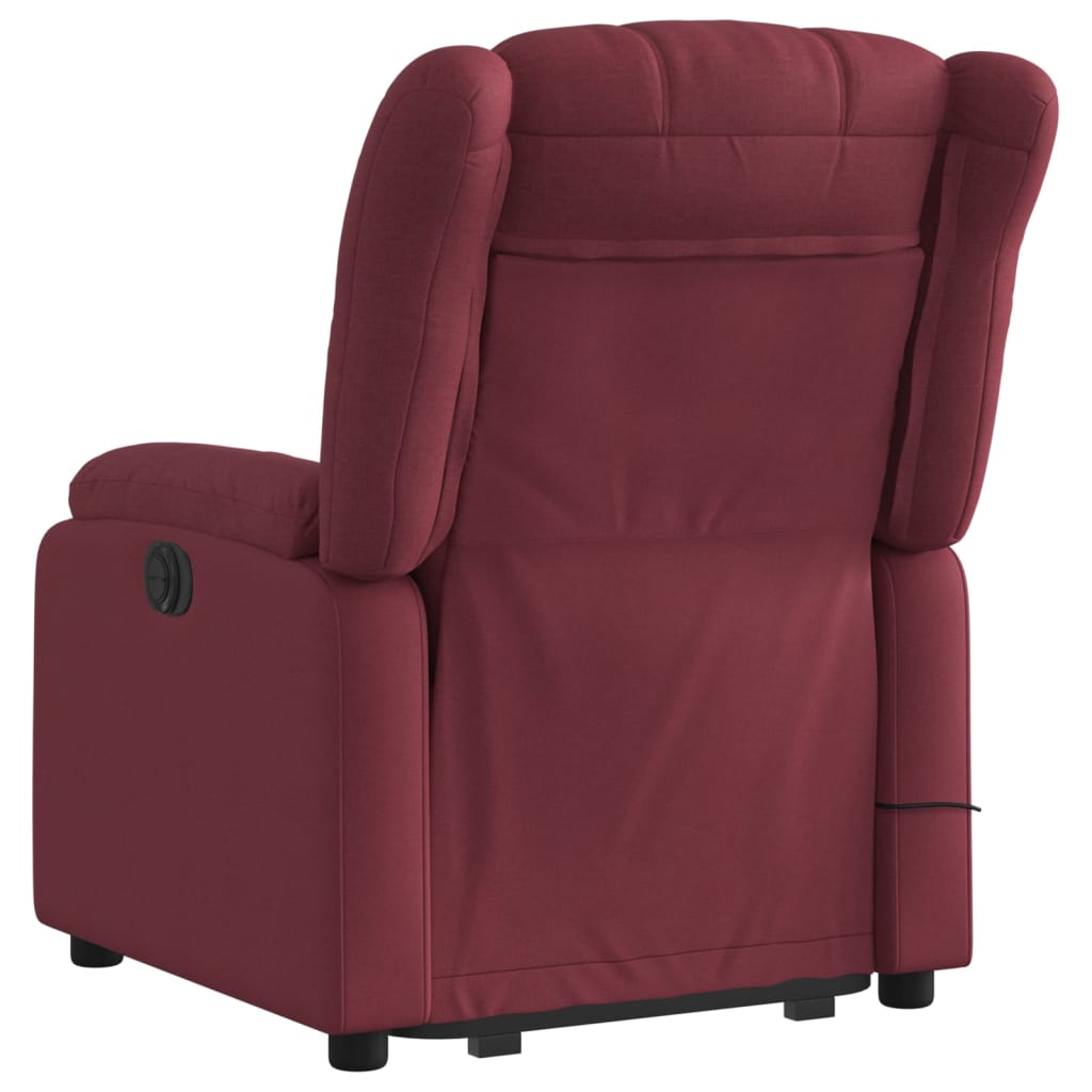 Poltrona de massagens reclin. elevatória tecido vermelho tinto