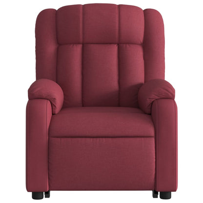 Poltrona de massagens reclin. elevatória tecido vermelho tinto