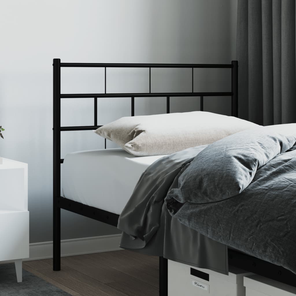 Cabeceira de cama 90 cm metal preto