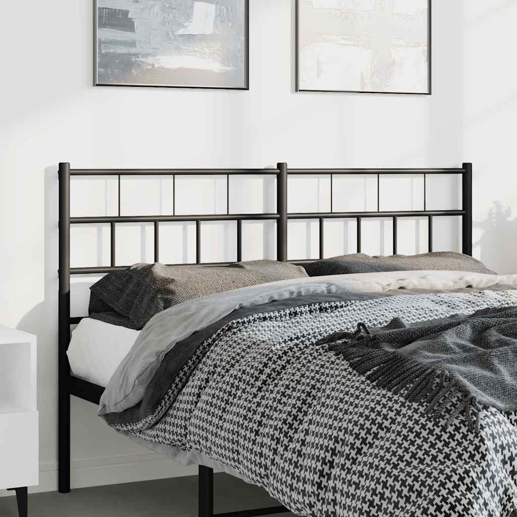 Cabeceira de cama 150 cm metal preto