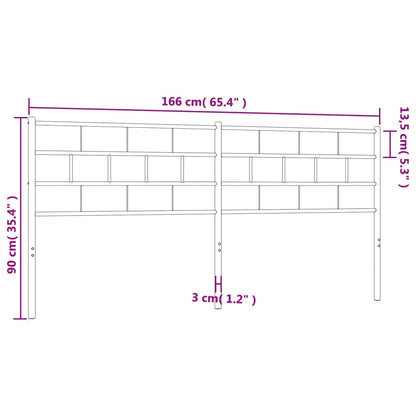 Cabeceira de cama 160 cm metal preto