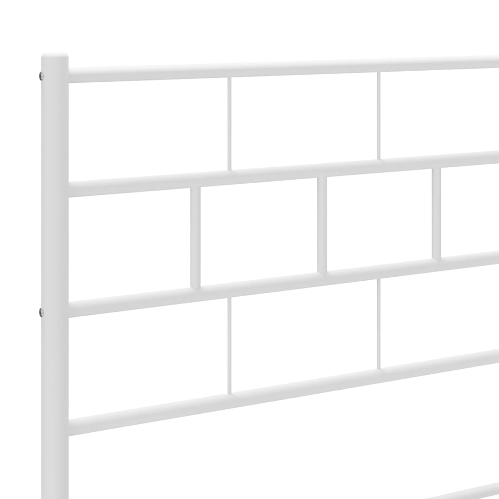 Estrutura de cama em metal com cabeceira 107x203 cm branco