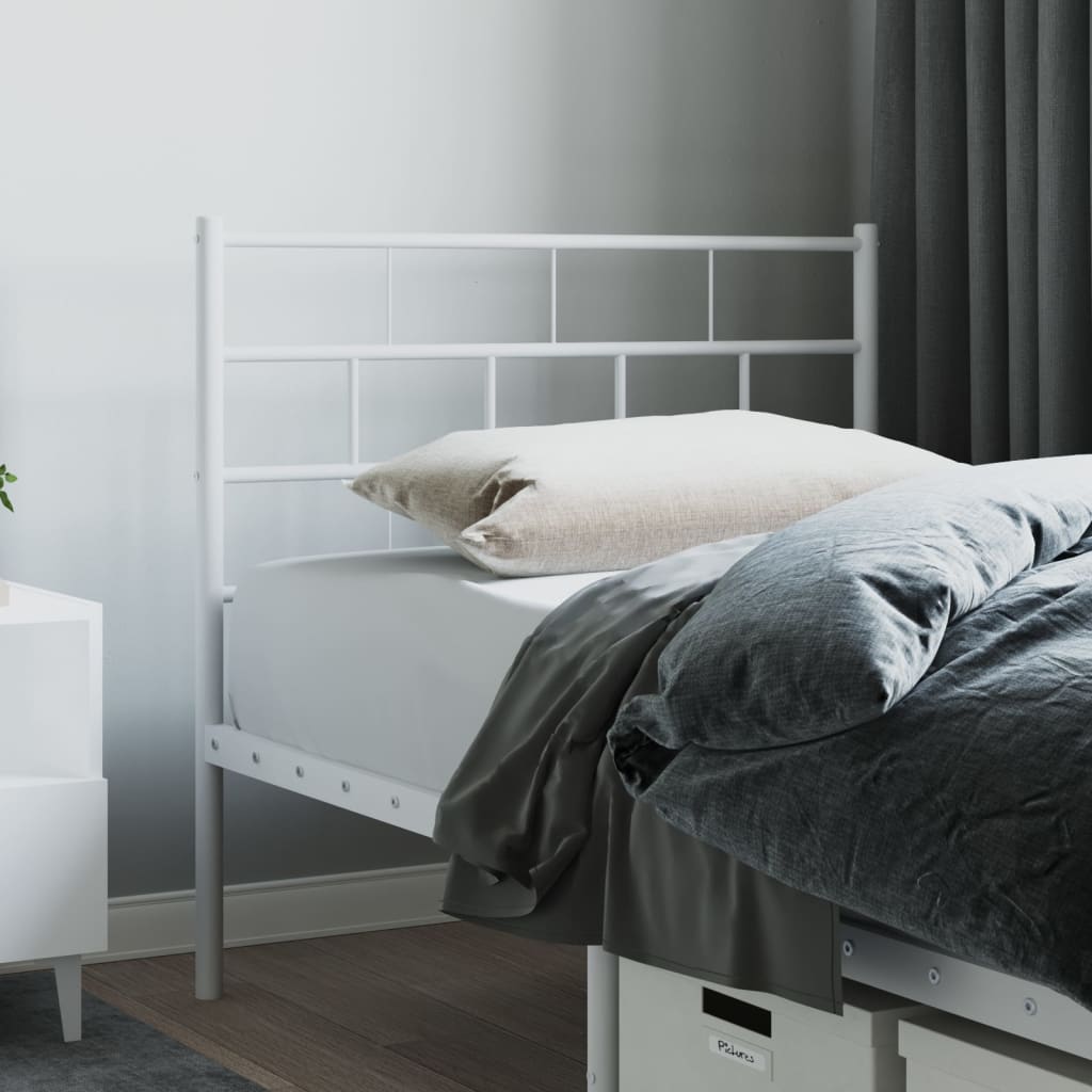 Cabeceira de cama 80 cm metal branco