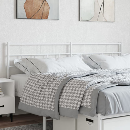 Cabeceira de cama 160 cm metal branco