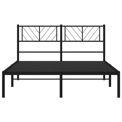 Estrutura de cama com cabeceira 120x200 cm metal preto