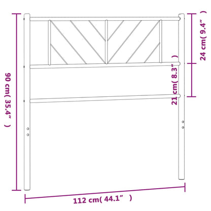 Cabeceira de cama 107 cm metal preto