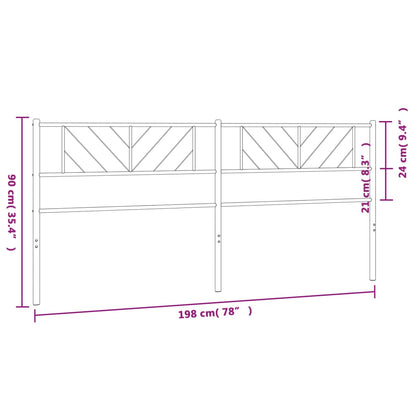 Cabeceira de cama 193 cm metal preto