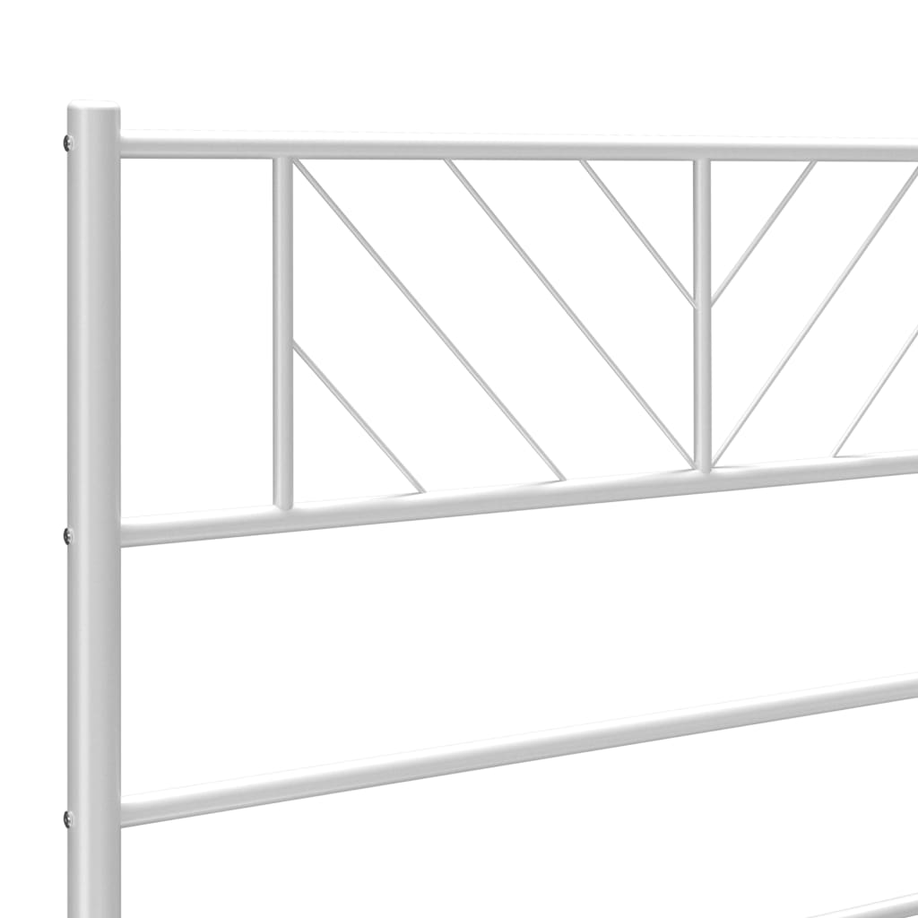 Estrutura de cama com cabeceira 80x200 cm metal branco