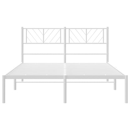 Estrutura de cama com cabeceira 120x200 cm metal branco