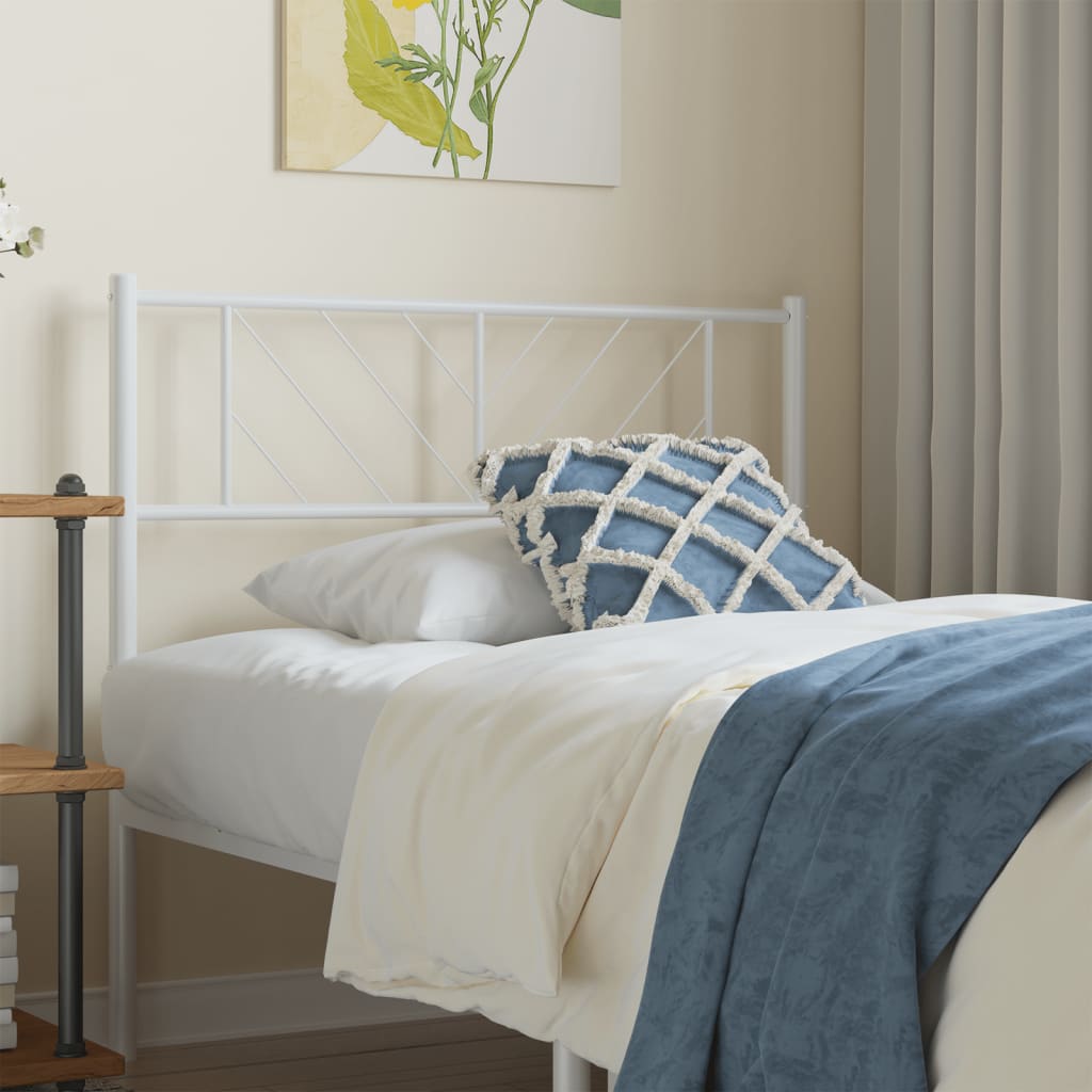 Cabeceira de cama 80 cm metal branco