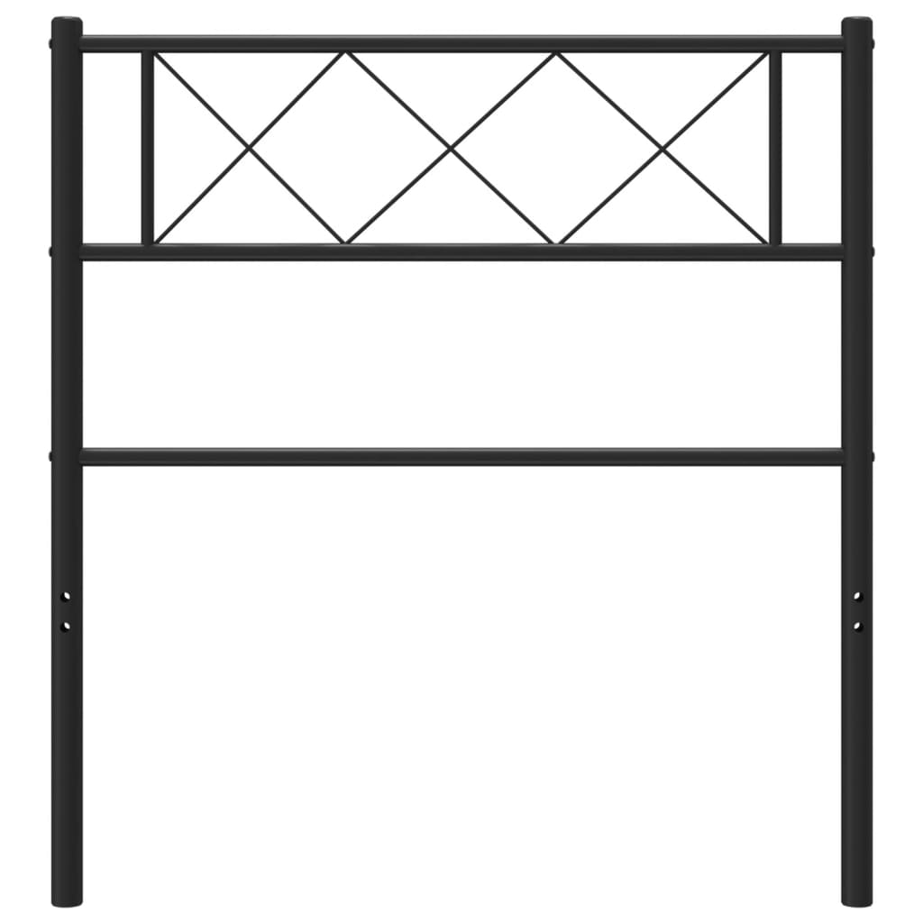 Cabeceira de cama 75 cm metal preto