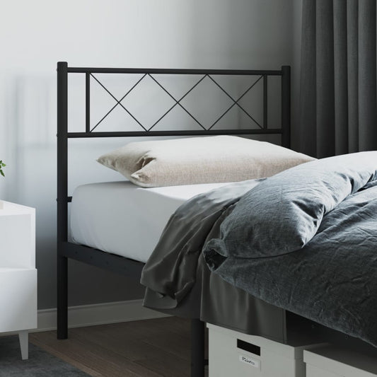 Cabeceira de cama 75 cm metal preto