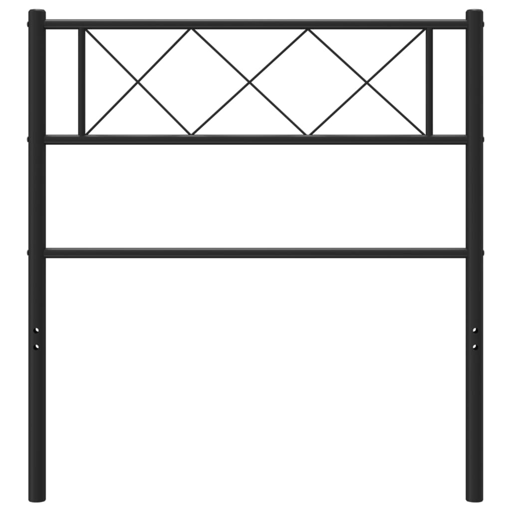 Cabeceira de cama 80 cm metal preto