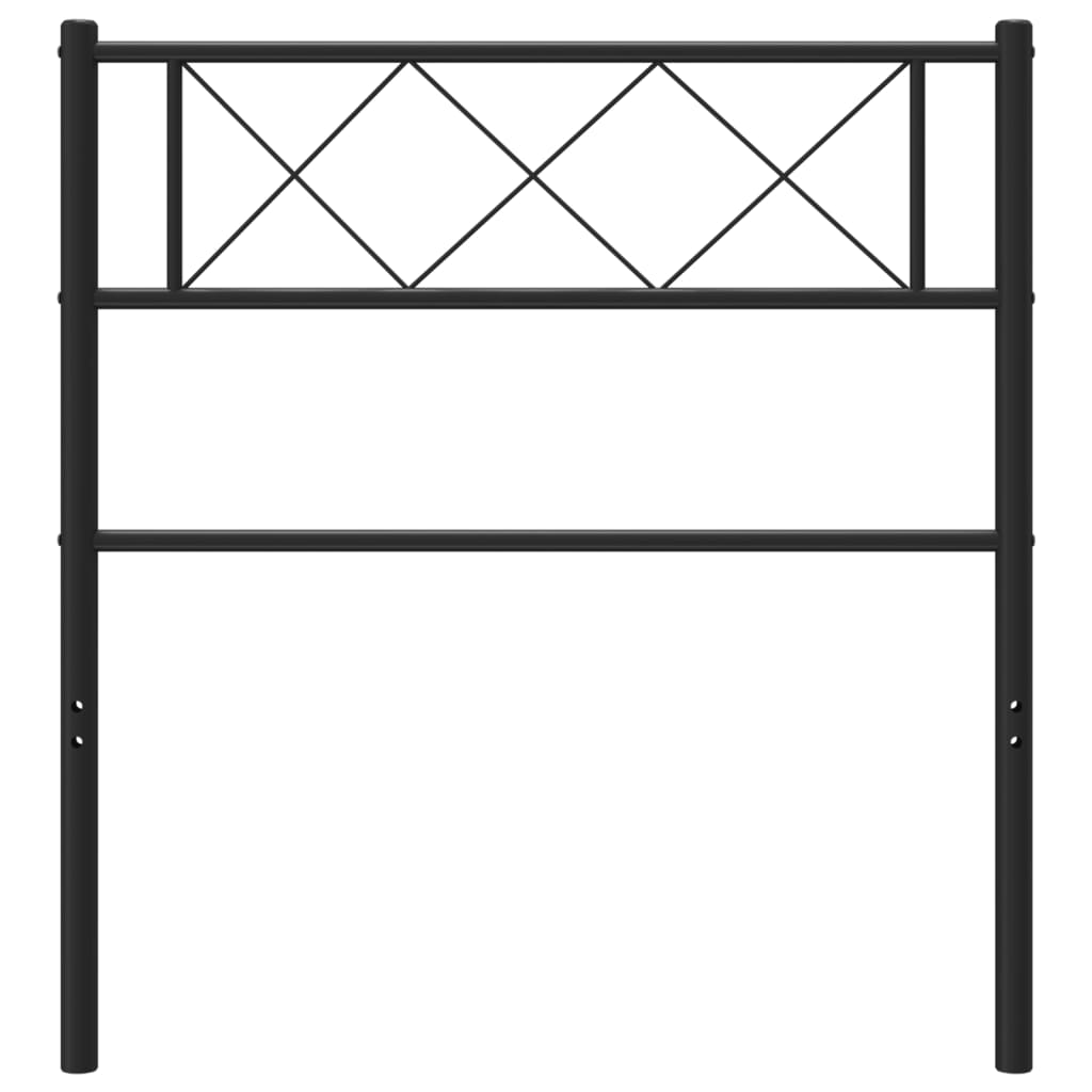 Cabeceira de cama 90 cm metal preto