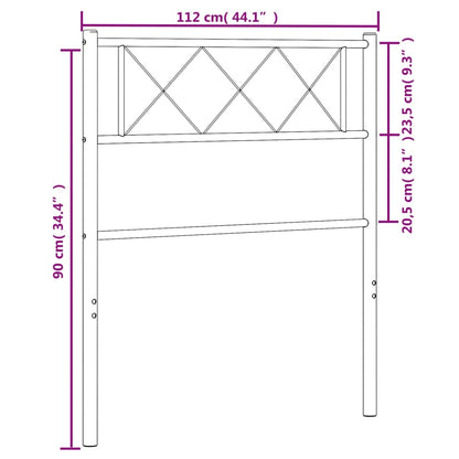 Cabeceira de cama 107 cm metal preto