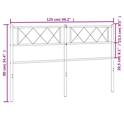 Cabeceira de cama 120 cm metal preto