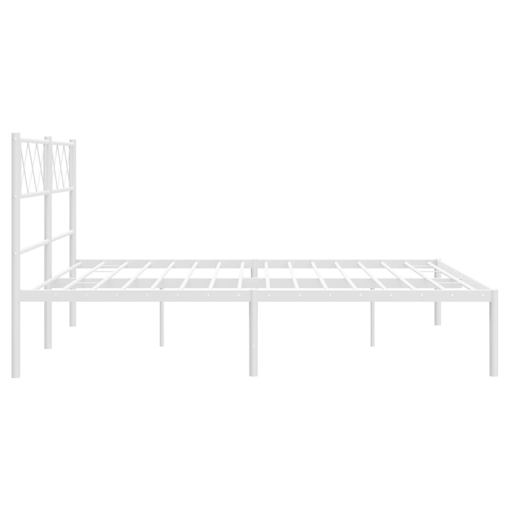 Estrutura de cama com cabeceira 120x200 cm metal branco