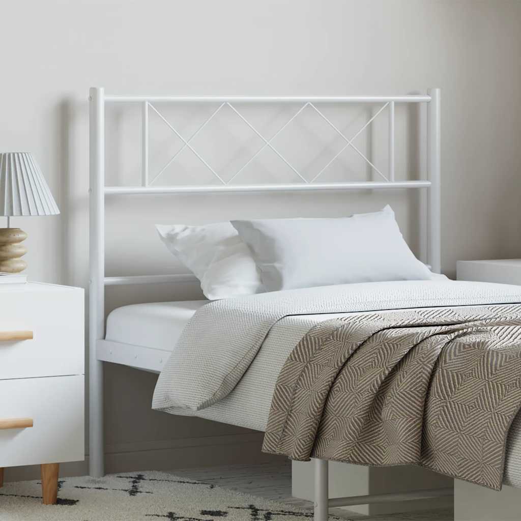 Cabeceira de cama 100 cm metal branco