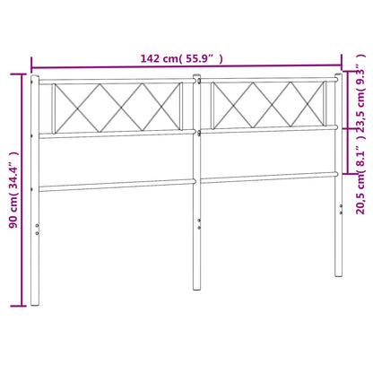 Cabeceira de cama 135 cm metal branco