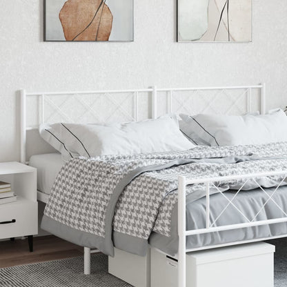 Cabeceira de cama 160 cm metal branco