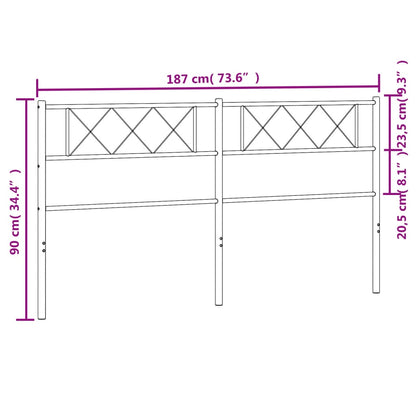 Cabeceira de cama 180 cm metal branco