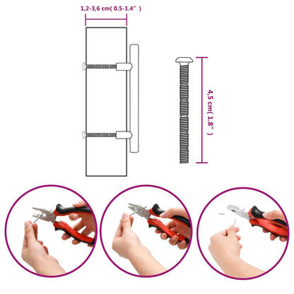 Puxadores para móveis 10 pcs 96 mm aço inoxidável prateado