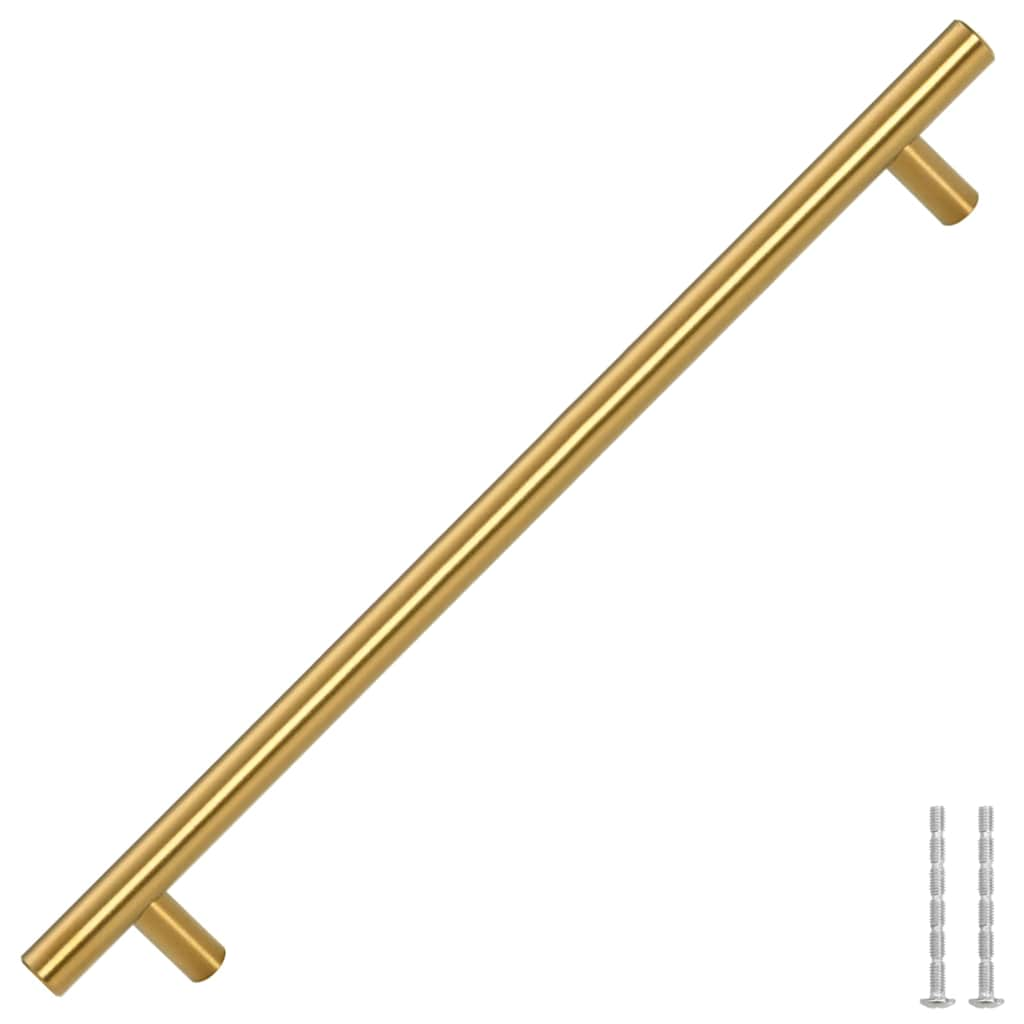 Puxadores para móveis 5 pcs 224 mm aço inoxidável dourado