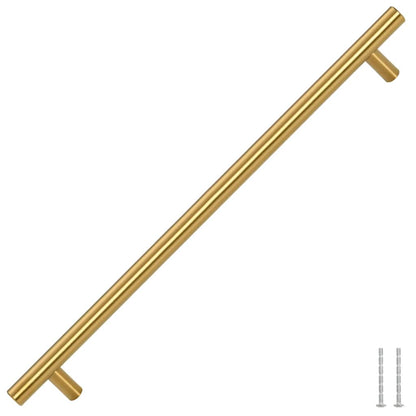 Puxadores para móveis 5 pcs 320 mm aço inoxidável dourado