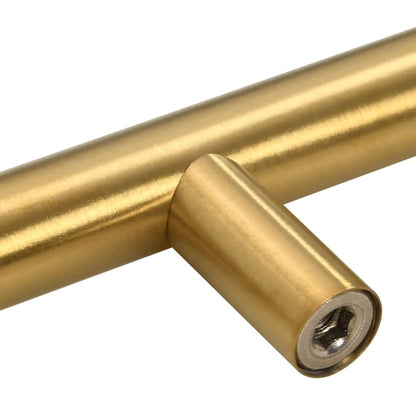 Puxadores para móveis 5 pcs 320 mm aço inoxidável dourado