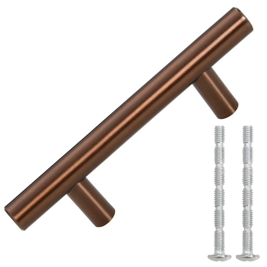 Puxadores para móveis 10 pcs 64 mm aço inoxidável bronze