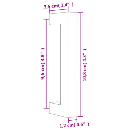 Puxadores para móveis 10 pcs 96 mm aço inoxidável dourado