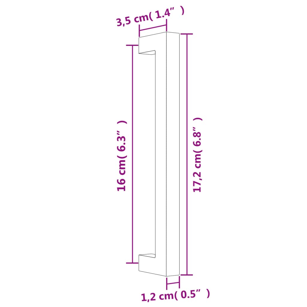 Puxadores para móveis 10 pcs 160 mm aço inoxidável dourado