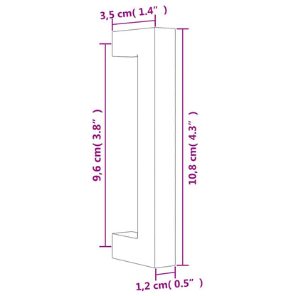 Puxadores para móveis 10 pcs 96 mm aço inoxidável preto