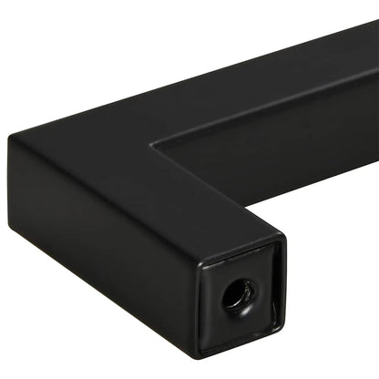 Puxadores para móveis 5 pcs 320 mm aço inoxidável preto