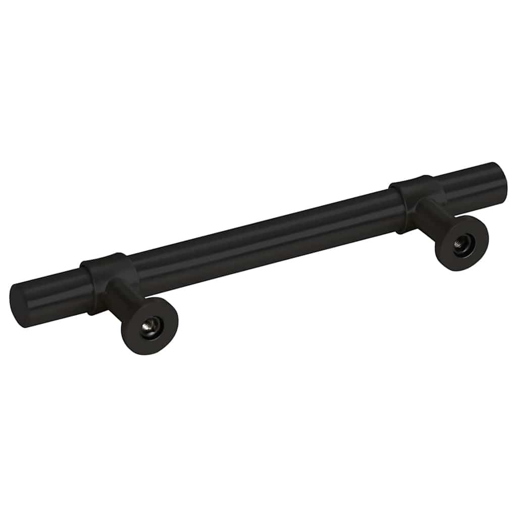 Puxadores para móveis 10 pcs 96 mm aço inoxidável preto